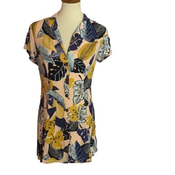 Silence + Noise Floral Button Shirt Dress - Picture 2 of 2
